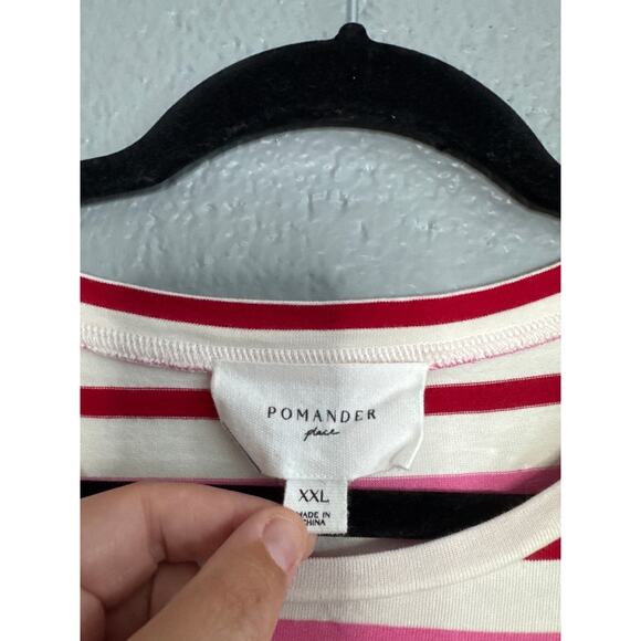 Women's Tuckernuck Pomander Place Gio Stripe Cotton Maxi T-Shirt Dress Size XXL - Picture 3 of 5